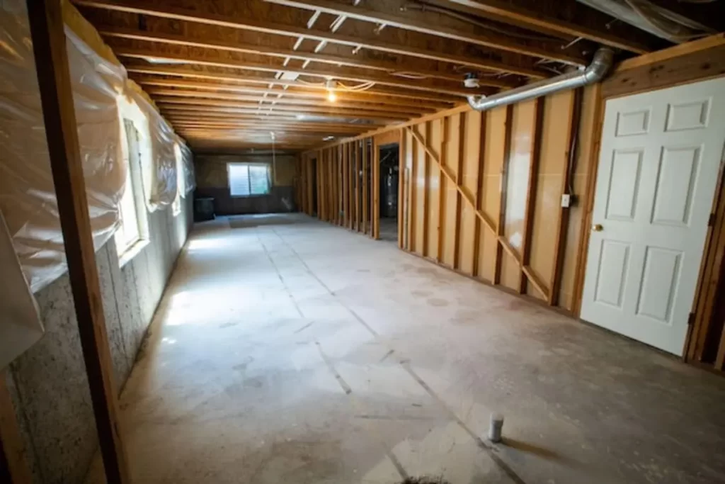 gambar basement yang sedang proses konstruksi
